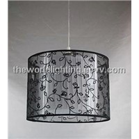 TD-10117-Flower Decorative Fabric Outside White Fabric Inside Simple Kitchen Pendant Lamp