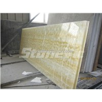 Tempered glass laminated marble panels