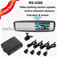 Universal Video Parking Sensor ,4.3 inch Rear view mirror
