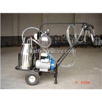 Vacuum Moving Single Bottle Cow Milking Machine