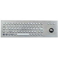Vandal Resistant Metal Keyboard with Trackball for Kiosk (x-Bp71f-S)