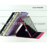 Wave Leather Case for iPad2 and New iPad, with Slide-resistant,  icool-3290