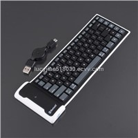 Wireless Bluetooth Keyboard for iPad/iPhone, Made of Silicone