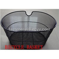 black color steel bicycle basket