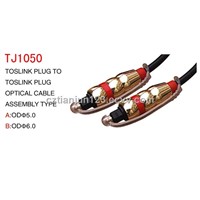 optical digital cables PVC sheath and gold plated connector