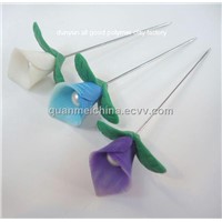 various designs polymer clay flower hijab pin