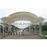 entrance membrane building,awning tent, membrane structure,stretched membrane