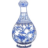 paper-cut, crafts, blue and porcelain patterns