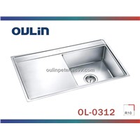 radius 10 Single Bowl Stainless Steel Kitchen Sink (OL-0312)