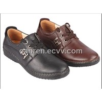 Men's casual shoes with leather upper  rubber outsole