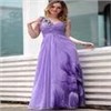 One Shoulder Royal Purple Designer Silk Chiffon Wedding Dresses