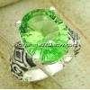 popular style jewelry handmade wholesale fashion antique jewelry Green quartz Ring