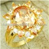 shinning jewelry  handmade wholesale Latest popular jewelry gold gemstone ring  Citrine Ring