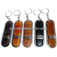 Leather USB Connector 2.0 (1GB-32GB) in Real Memory