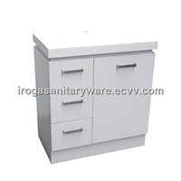 White Vanity With Square Handles (IS-2033)