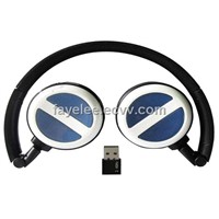 2.4G wireless folded headset/headphone with USB jack