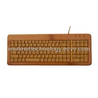 2 Keypads Bamboo Keyboard with 109 Keys (Natural)