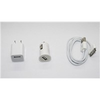 3 in 1 Universal iPhone Charger Mini USB Charger,Mini USB Power Adapter,Usb Cable