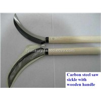 45# carbon steel saw sickle with wooden handle