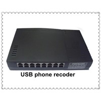 8 channels usb port telephone recorder
