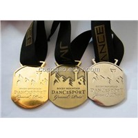 Brass Medal with Ribbon, Silver Medal, Swimming Medal