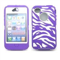 Cellular phone Robot case for iPhone 4S with Zebra design