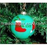 Christmas coloful decorative glass ball by hand-painted