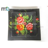 Colored tempered glass plate