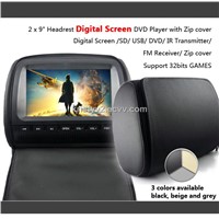 DVD Player With Digital Screen -2x9" Headrest (Vh92)
