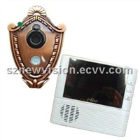 Door digital peephole viewer with doorbell