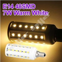 E14 Corn Warm White 5050 44 SMD LED Spotlight Light Lamp Bulb 220V 7W