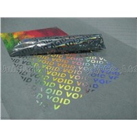 Holographic Partial Transfer Tamper Evident VOID Label Material