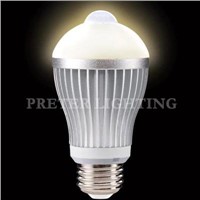 Hotels Aluminum Alloy Infrared LED Motion Sensor Light Bulb Lamp 5W with 10pcs 5630 LEDs