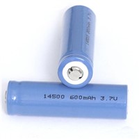 ICR14500-600mAh Cylindrical Li-ion Battery with 3.7V Rated Voltage