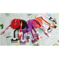 KB-SJX019 New arrival colorful flat cable for iphone