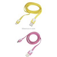 KB-SJX022 Mobile Phone Flat Micro USB Cable For Samsung,For Blackberry,For HTC,Colorful Cable