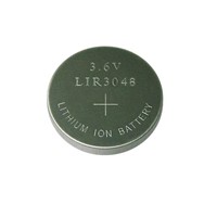 LIR3048-180mAh Coin Type Lithium Ion Rechargeable Cell Battery with 3.6V Rated Voltage