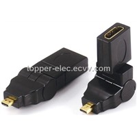 Micro HDMI Male to HDMI Female Adaptor,Rotating 360 Degree (TP-HA021)