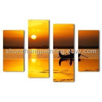 New ! Sunset &amp;amp; Boat designs wall paintings!