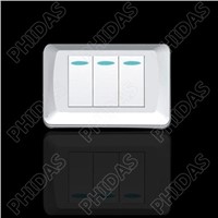 PF118 Screwless Three Gang Switch