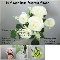 PU Flower rose  Fragrant Flower Real touch feelings Artificial Flower
