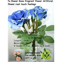 PU Flower rose  Fragrant Flower Real touch feelings Artificial Flower