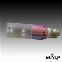 RGB LED Bulb 3W E27 Cap Pink Color