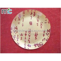 Round tempered glass plate