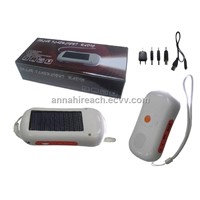 Solar Flashlight Torch 6 Super Bright LEDs, with FM Radio HR-ST06