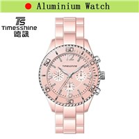 Sweet Girl's watch with Aluminium watchcase and band 2012 newest wristwatch for lady