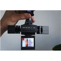 car video recorder, two camera car DVR with ultra wide Angle lens