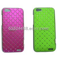 cell phone case for HTC one v,with diamond-studded