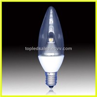 dimmable 360 degree led ceramic candle bulb with Nichia chip