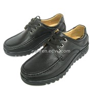 casual leather shoes with genuine leather upper and rubber outsole